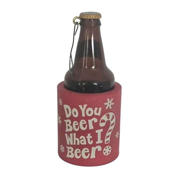 Hallmark Keepsake Christmas Ornament Do You Beer‎ What I Beer? Red Koozie - Picture 1 of 6